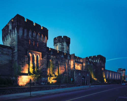 Eastern State Penitentiary at night